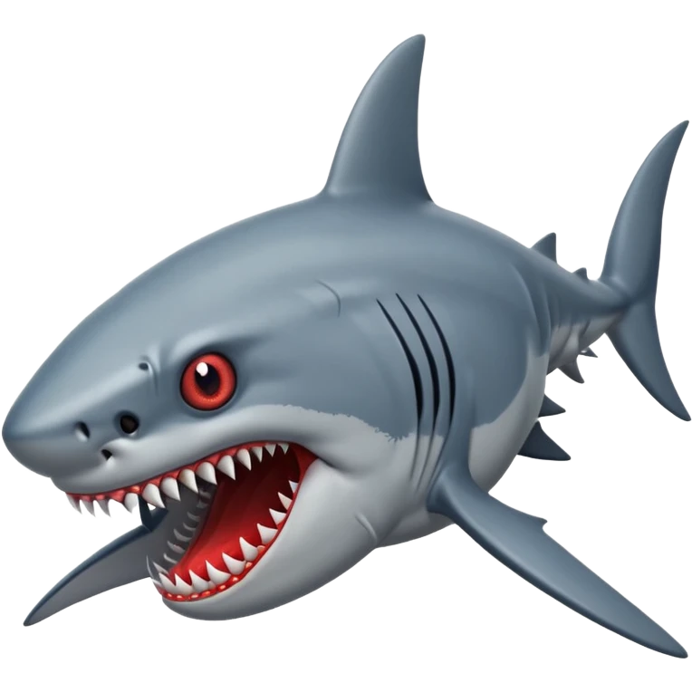 Ein riesiger hai mit spinnen Beinen und 14 Augen  emoji