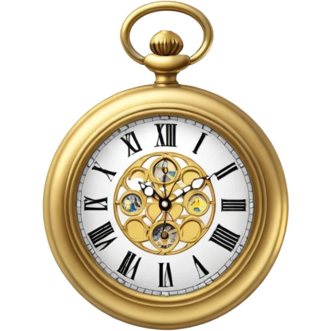 antique gold pocket watch emoji