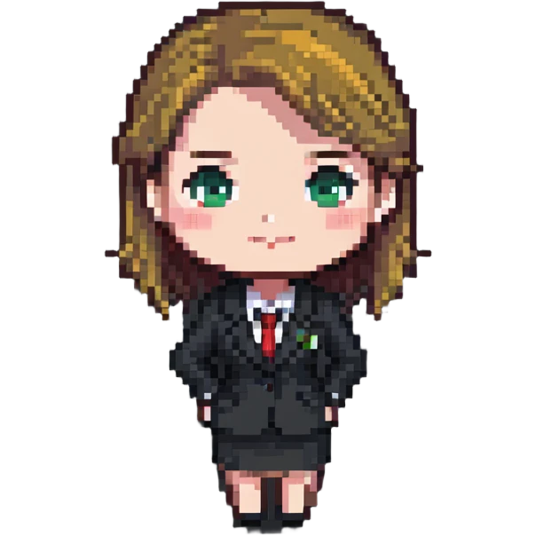 chibi businesswoman in office attire emoji