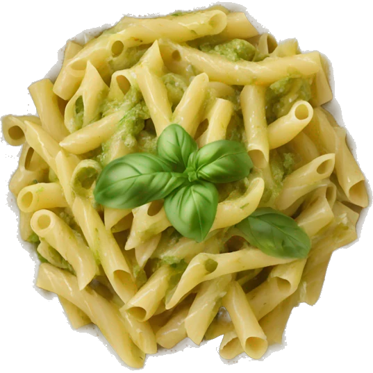 Plate bowl of pesto pasta emoji