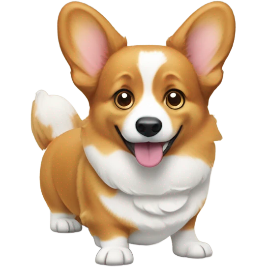 Corgi with curly tail emoji