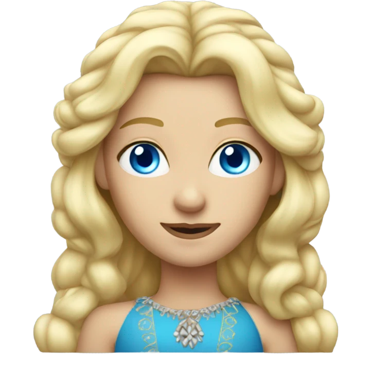blond queen whit blue eyes emoji