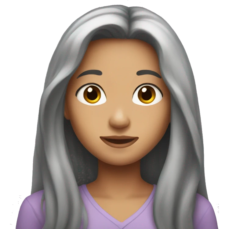 girl with long brunne hair emoji