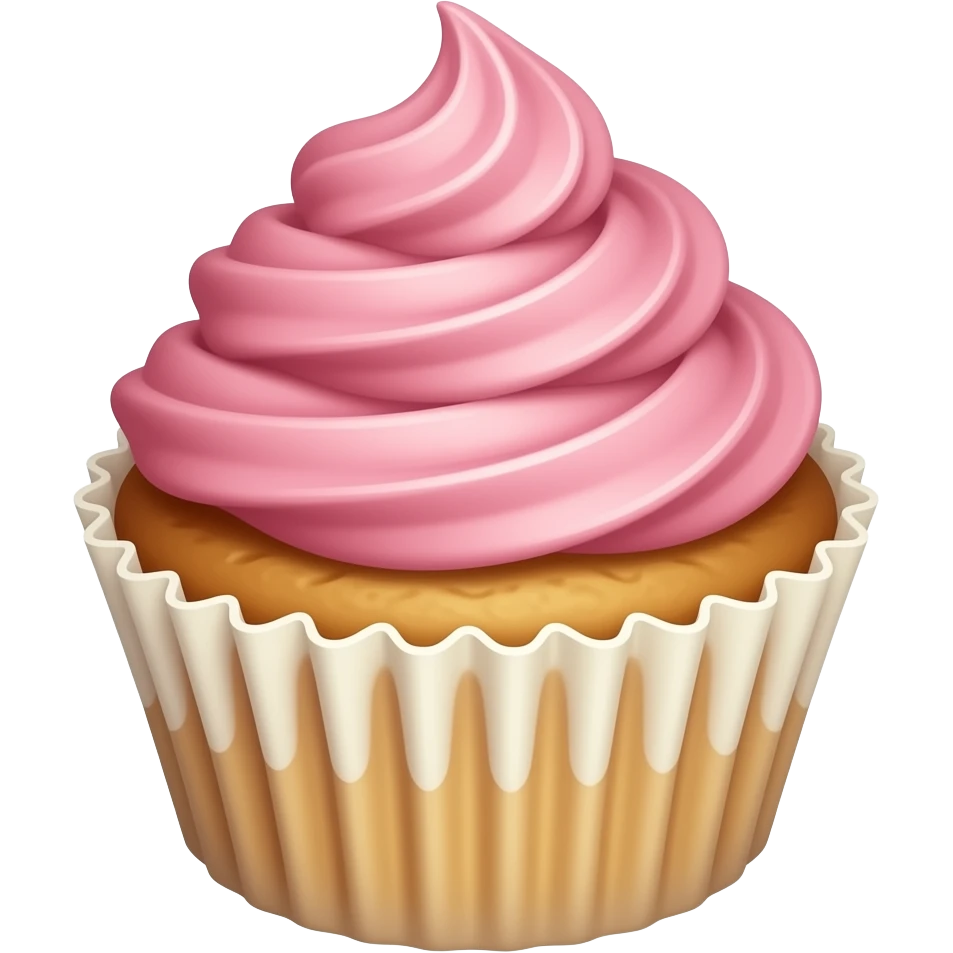 Cupcake with pink icing emoji