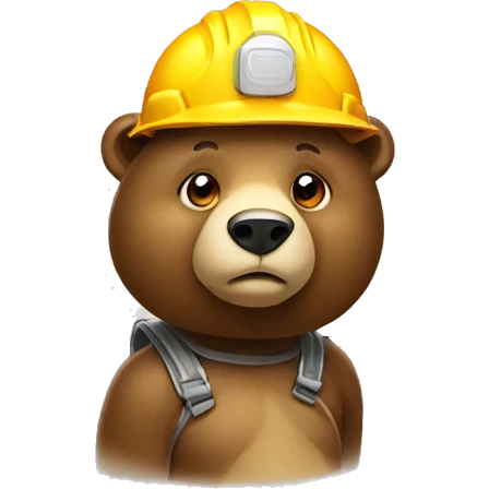 A bear with a hardhat emoji