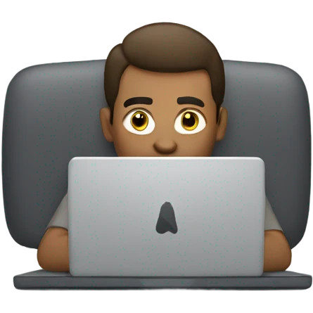 a man working on his laptop emoji