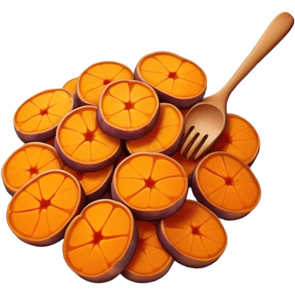 Plate of candied yams  emoji