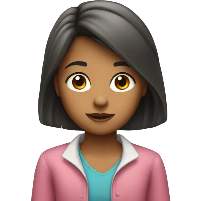Niña con pelo rizo  emoji