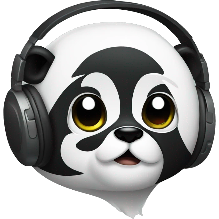 Panda wearing headphones emoji