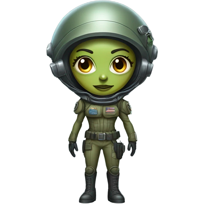 military alien female emoji