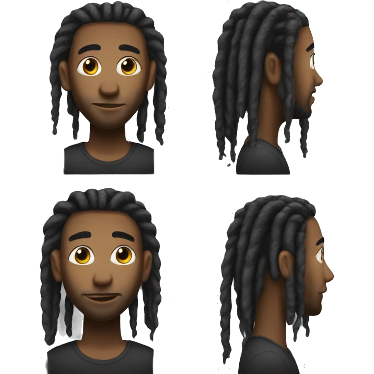 A bigback with dreads that is tall emoji