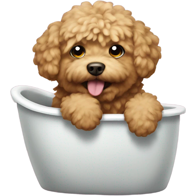 Poochon having a poo emoji