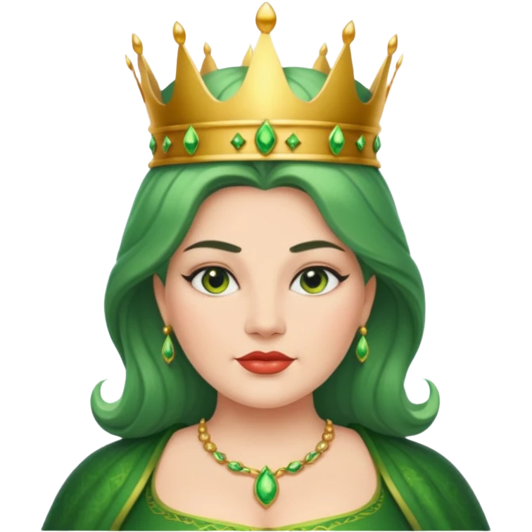 Green queen larger women emoji