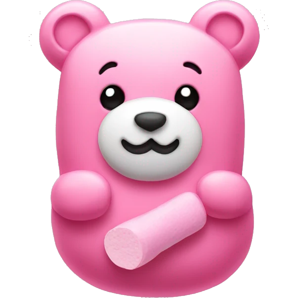Pink bear-shaped marshmallows emoji