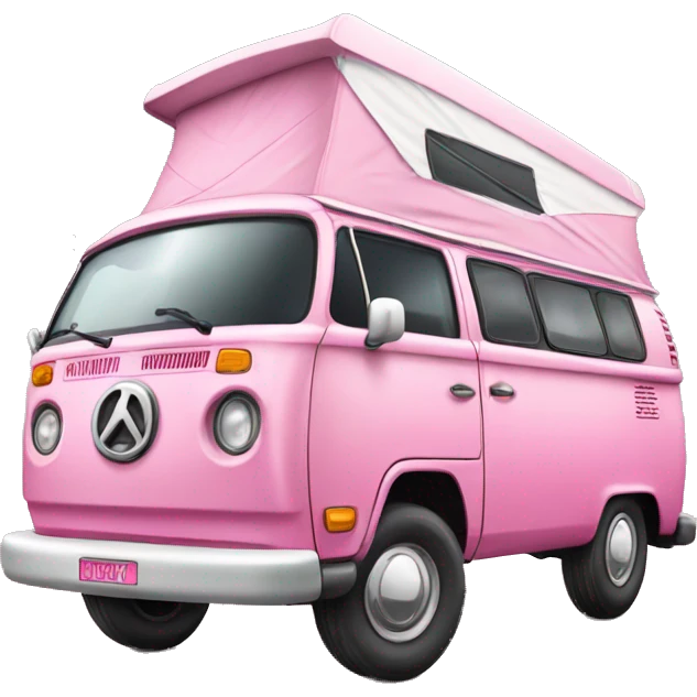 Pink camper van emoji