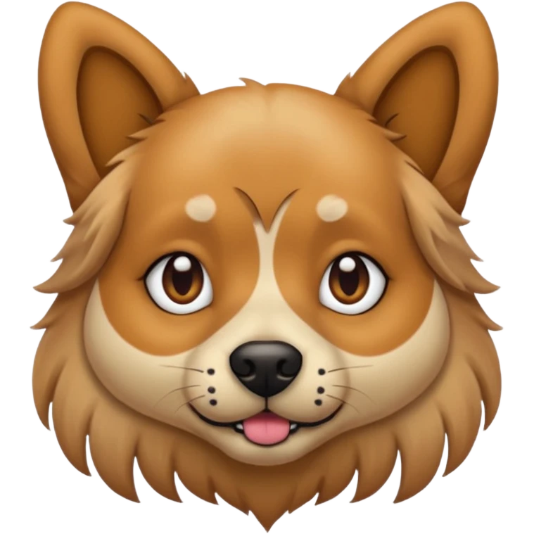 the face of a hip dog with piercings emoji