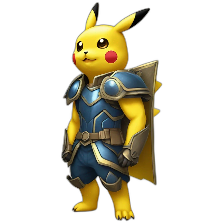 pikachu svec le casque de l’armure d’or des gemeaux emoji