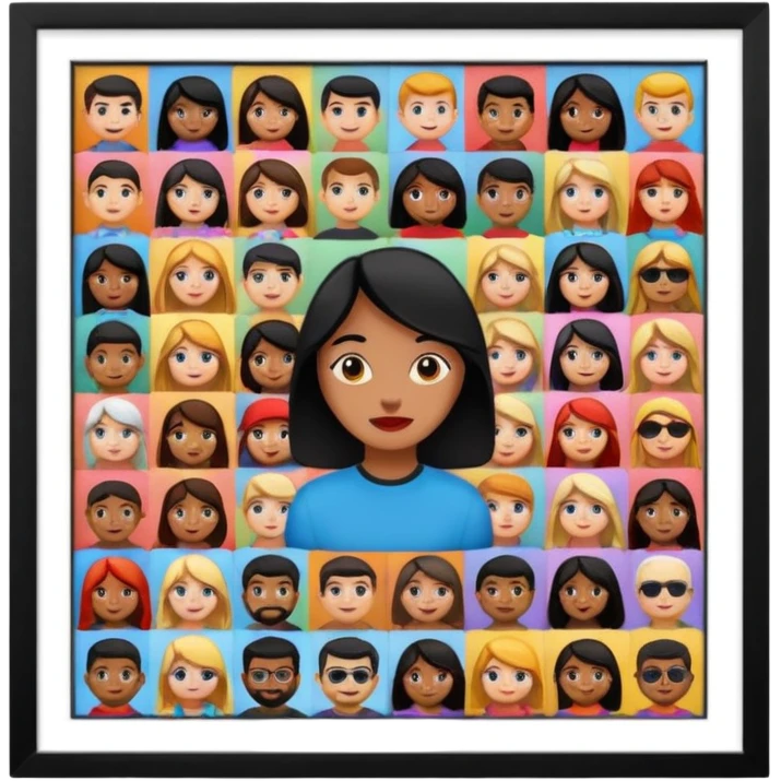 girly framed gallery of photos emoji