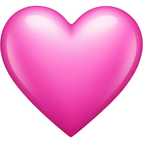 Shiny pink heart emoji