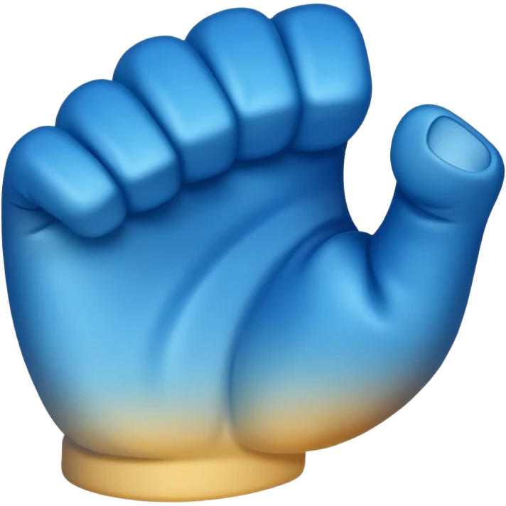 Give me a punching emoji with a blue gradient and transparency, No face, just a fist emoji