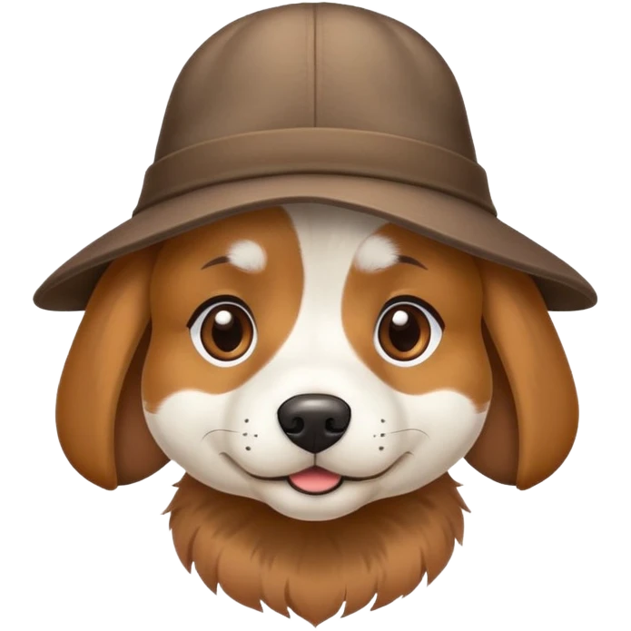 Dog wearing hat emoji