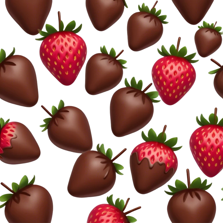 Chocolate strawberries emoji