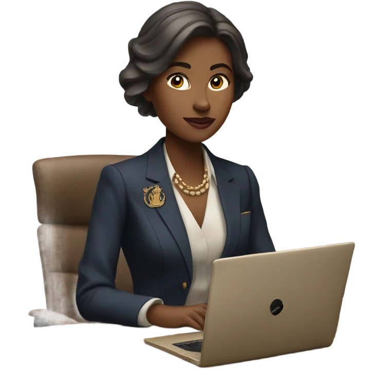 Ralph lauren women working at desk emoji