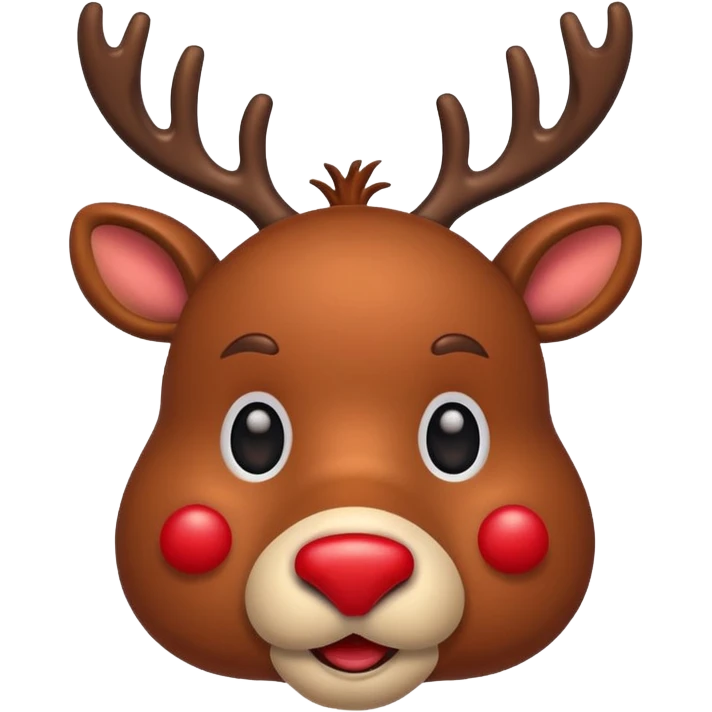 Christmas reindeer face simple emoji