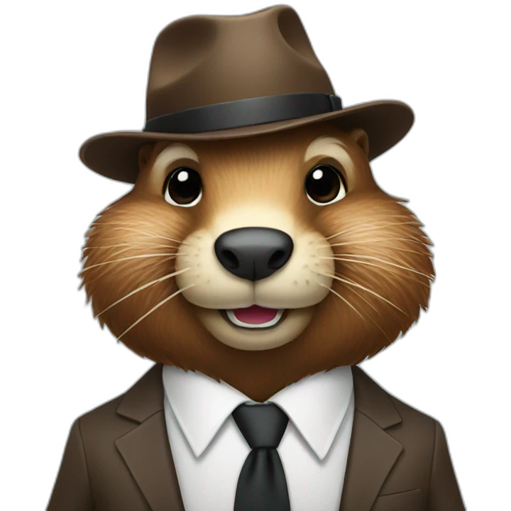 Beaver in suit emoji