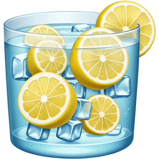 ice cubes of lemonade emoji