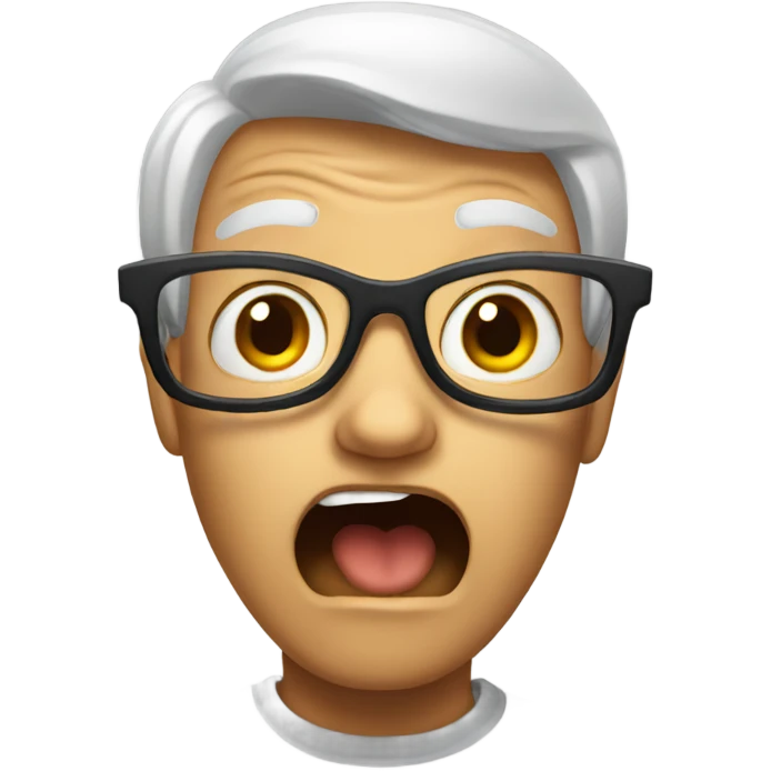 Shocked with glasses emoji