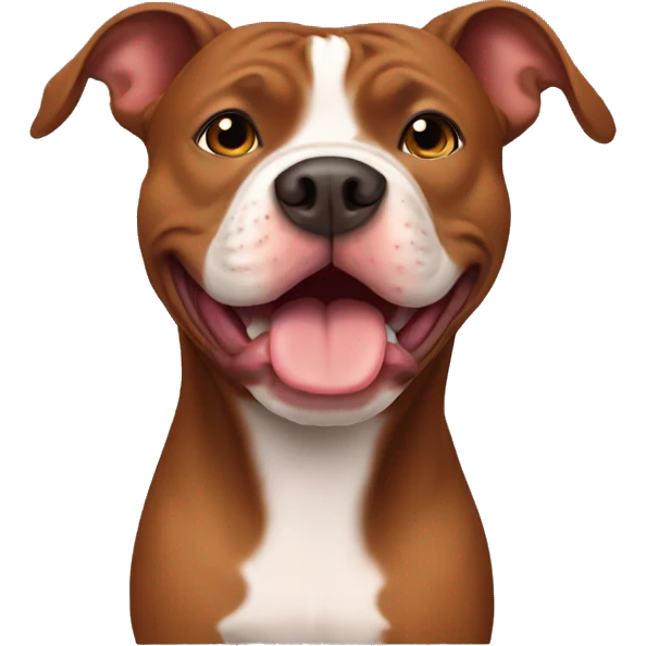 Brown pitbull who loves his mommy emoji
