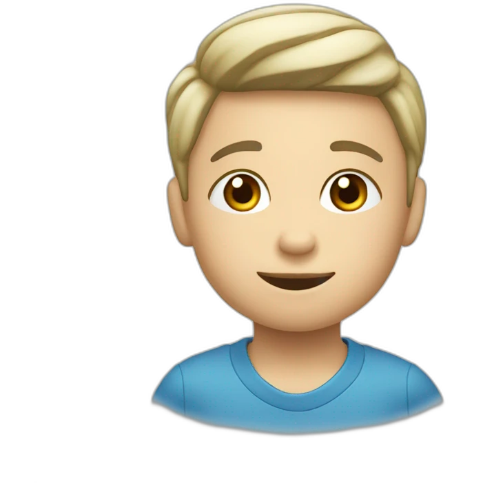 un niño de 10 años blanco practicando taikondo emoji