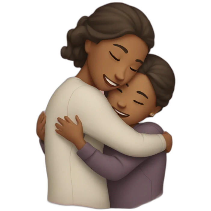 Sister hugging emoji