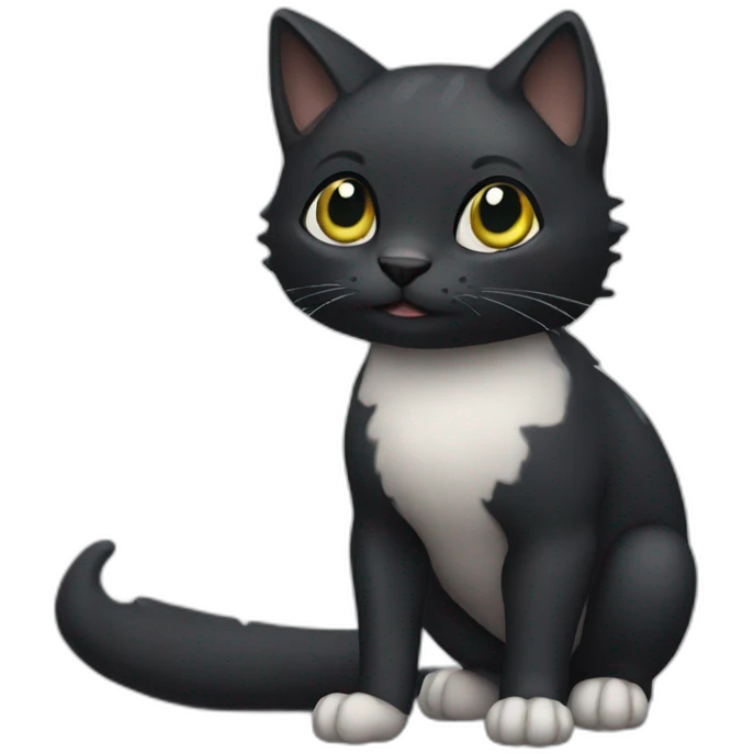 dino black cat emoji