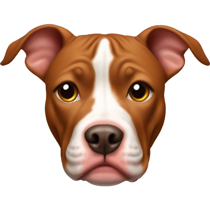Cute red nose pit bull emoji