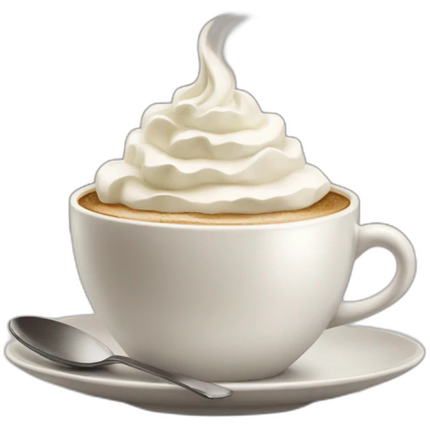 Coffee with whipped cream  emoji