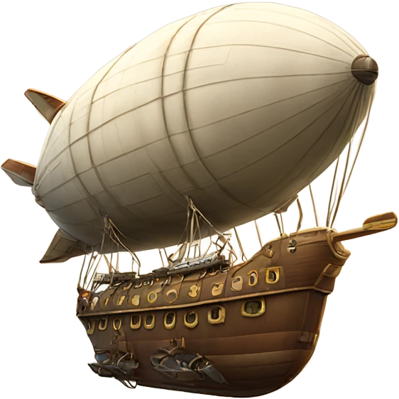 Airship with strong arms hold up a thumbs up emoji
