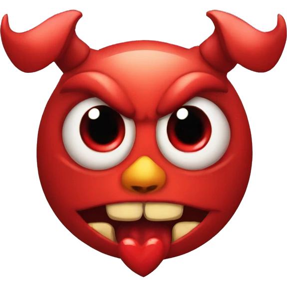 Diablito con sus ojos de corazon emoji