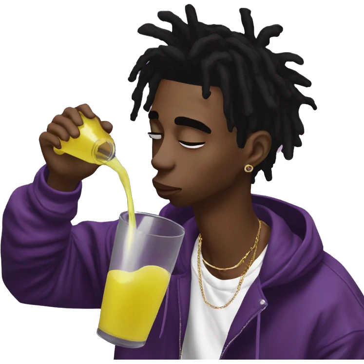 Playboi carti drinking grape juice emoji