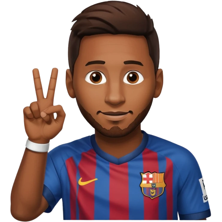 Un emojin de Messi making an "okay" sign with his hand emoji