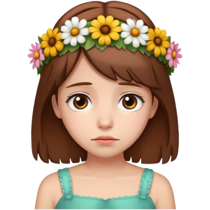 Sad cute girl  emoji