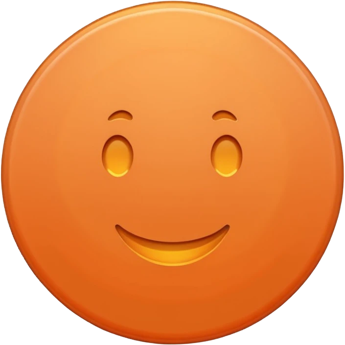orange circle with subtle shading emoji