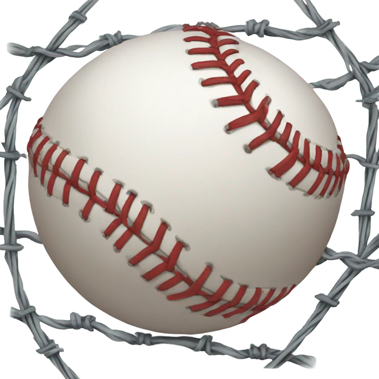 baseball with barbed wire emoji