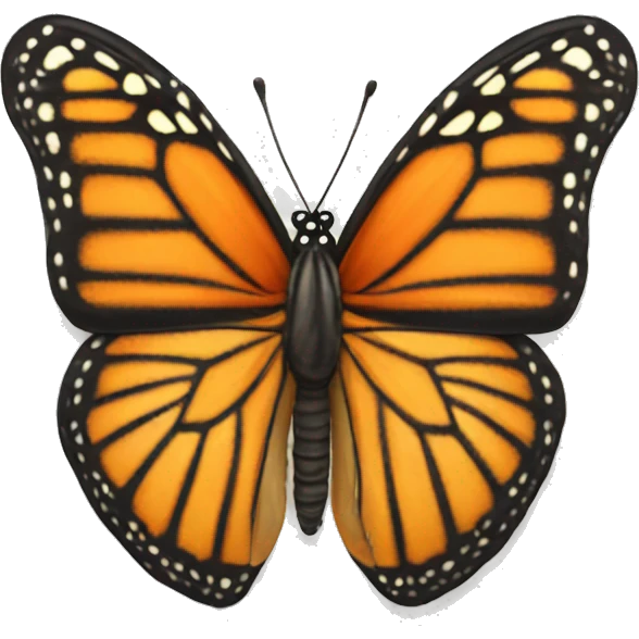 Monarch butterfly emoji