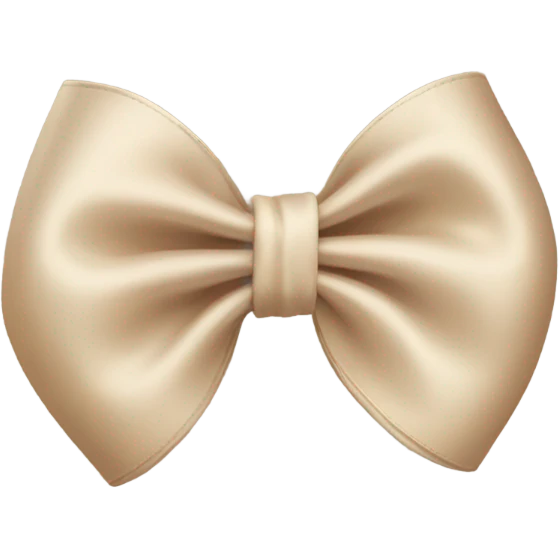 satin beige bow emoji