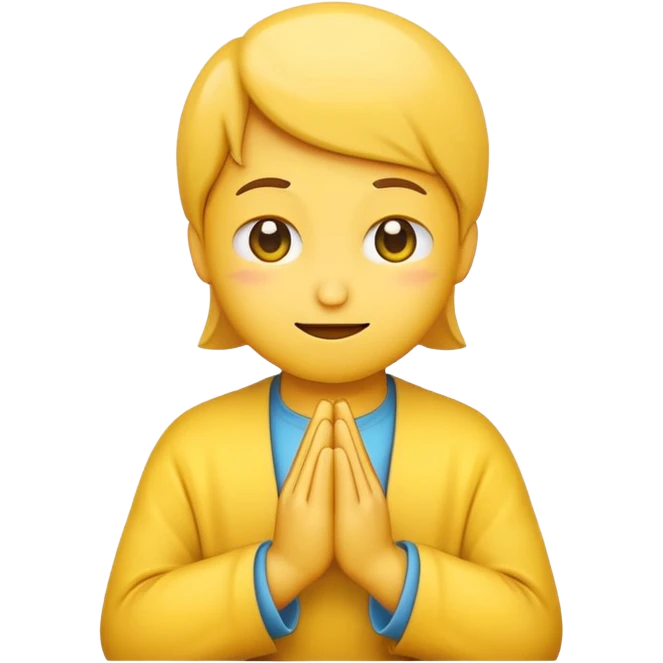 emoji praying and smirking emoji