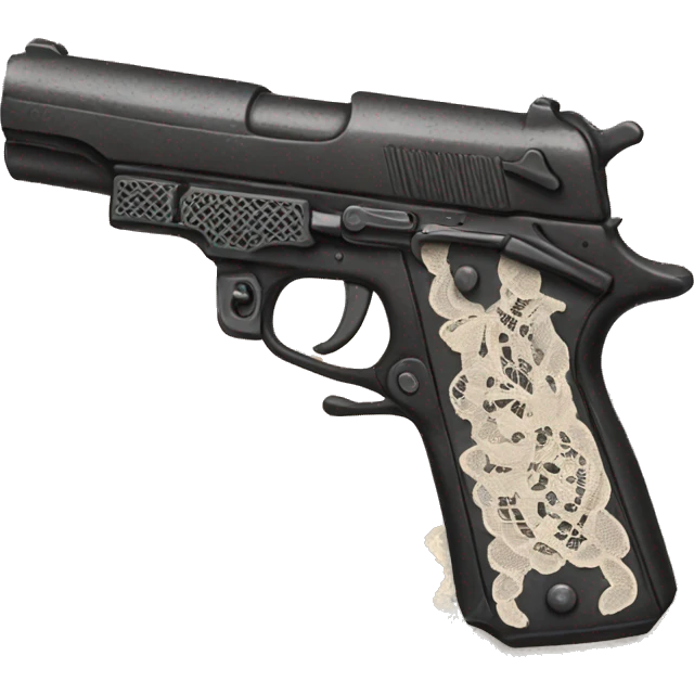 gun with a lace emoji