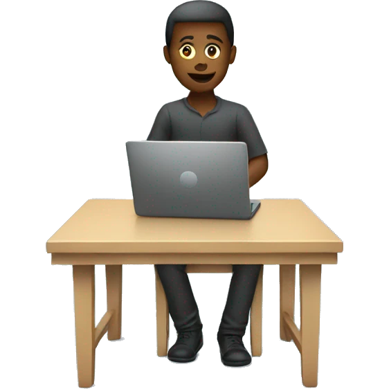 a human is working on a laptop emoji