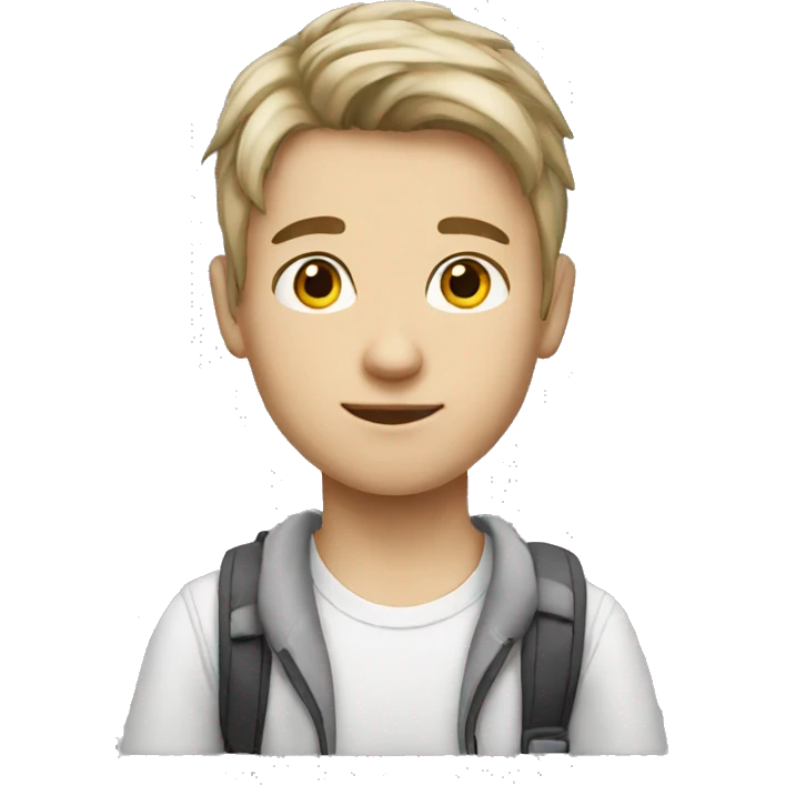 teeneger student boy white skin emoji